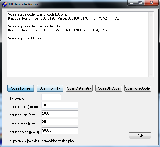 J4L Barcode Vision for Delphi software